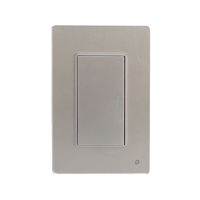 INTERRUPTOR SIMPLE SERIE CRISTAL COLOR GRIS