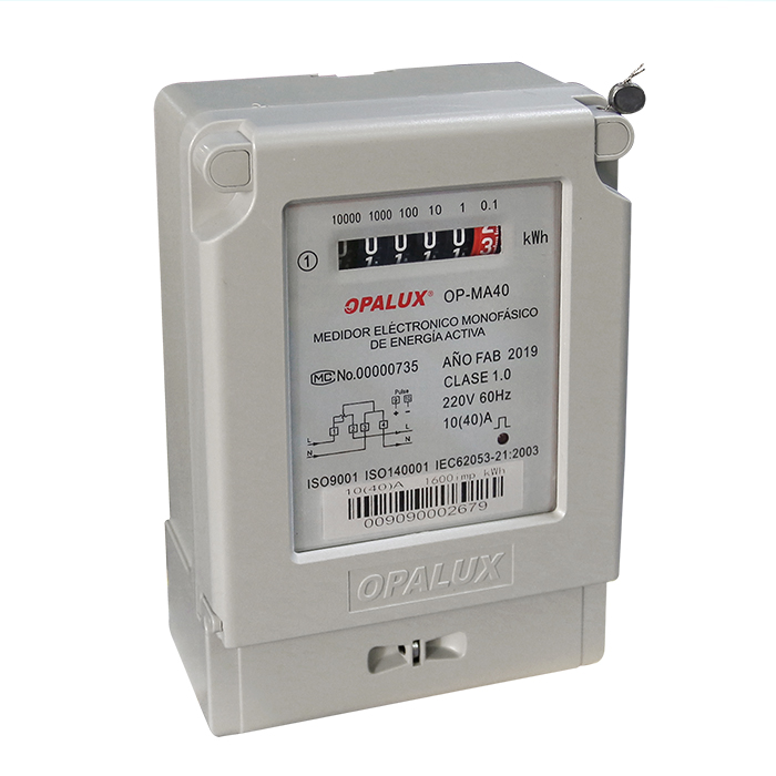 MEDIDOR DE ENERGÍA MONOFÁSICO ANALÓGICO 2 HILOS 220V