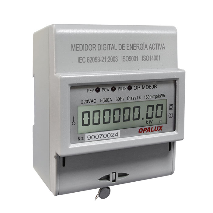 MEDIDOR DE ENERGIA MONOFÁSICO DIGITAL 2 HILOS 220V