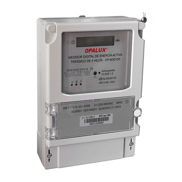 MEDIDOR DE ENERGÍA TRIFÁSICO ANALOGO 4 HILOS 220V/380V