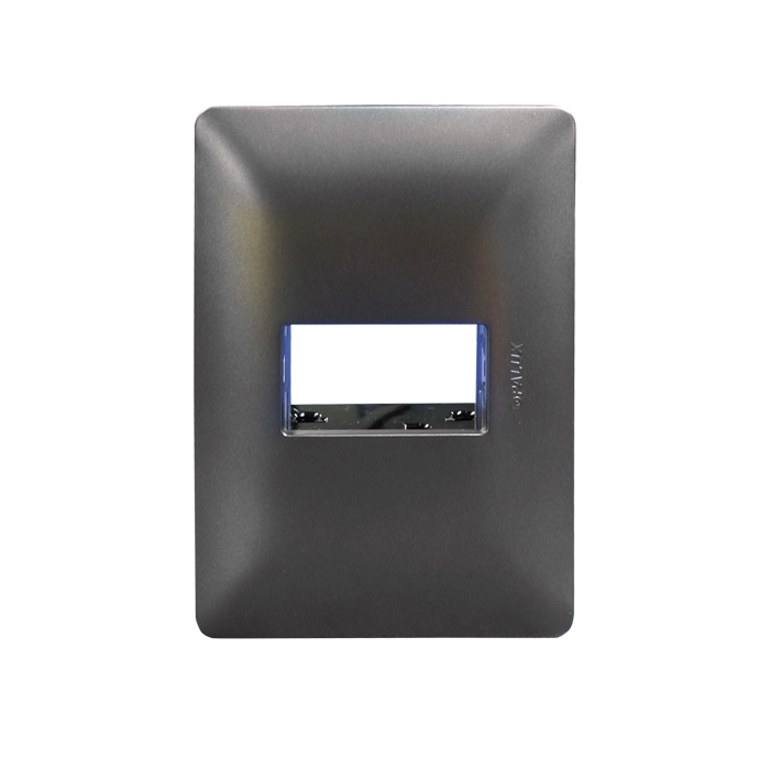 PLACA SIMPLE COLOR GRIS MATE