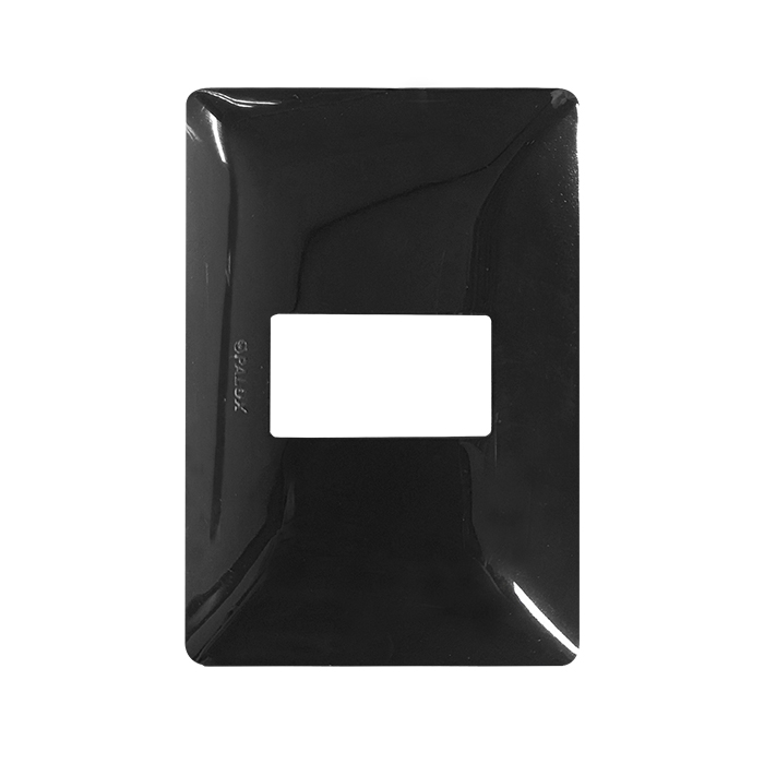 PLACA SIMPLE COLOR NEGRO