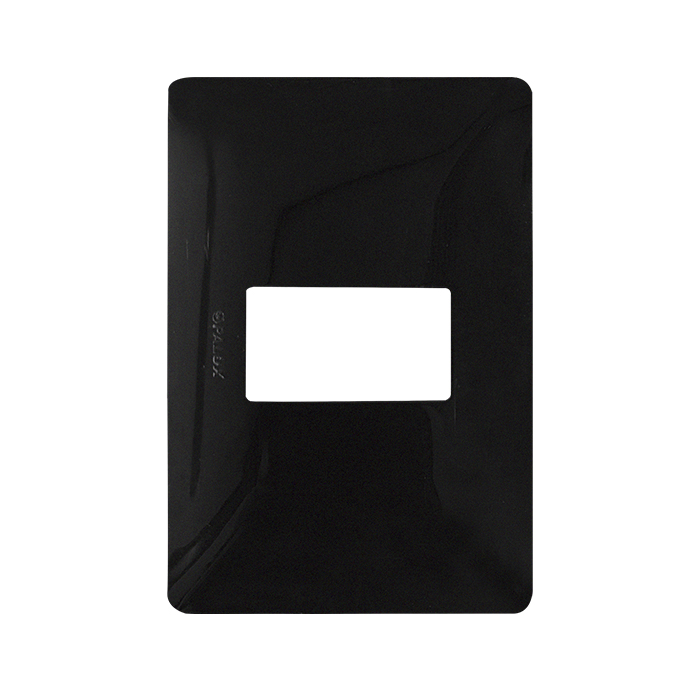 PLACA SIMPLE COLOR NEGRO MATE