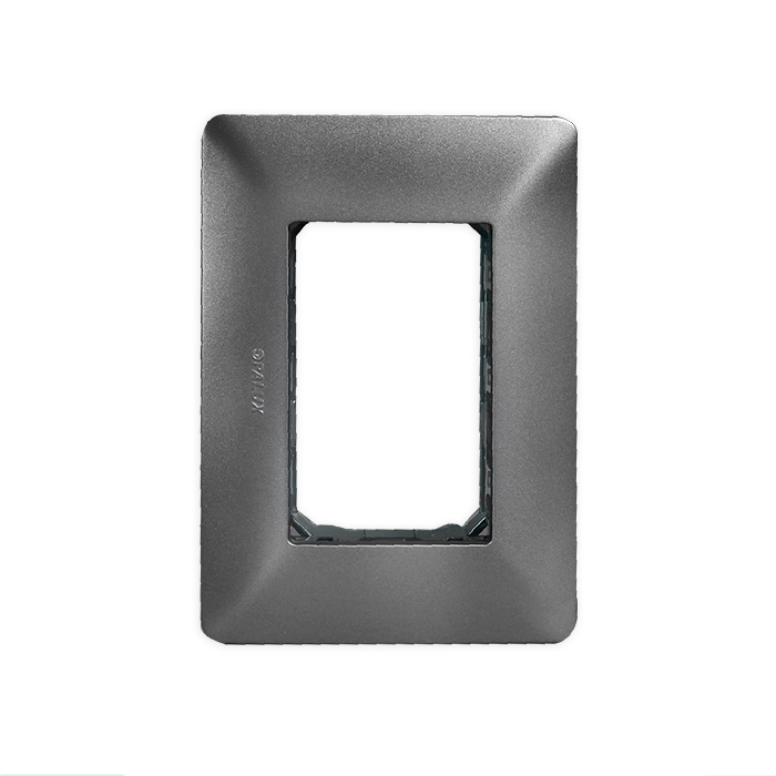 PLACA TRIPLE COLOR GRIS MATE