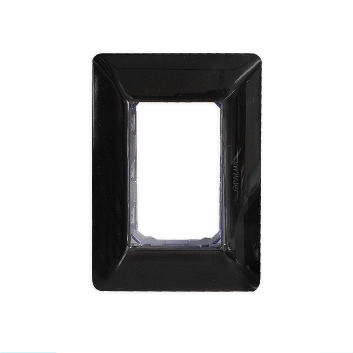 PLACA TRIPLE COLOR NEGRO MATE