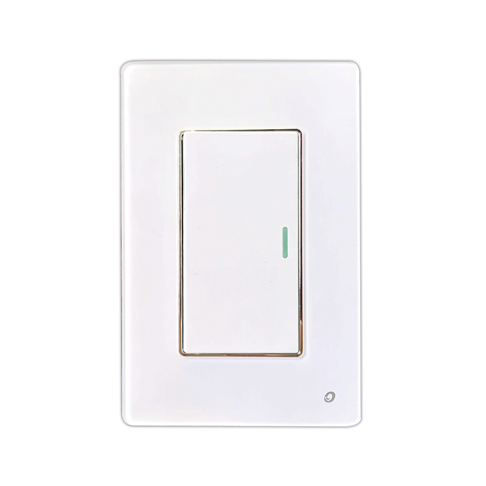 PULSADOR SIMPLE SERIE CRISTAL COLOR BLANCO