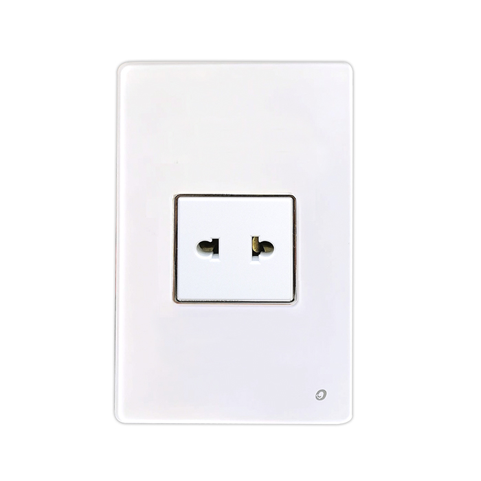 TOMACARRIENTE SIMPLE 2P SERIE CRISTAL COLOR BLANCO