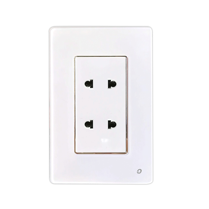 TOMACARRIENTE UNIVERSAL DUPLEX SERIE CRISTAL COLOR BLANCO