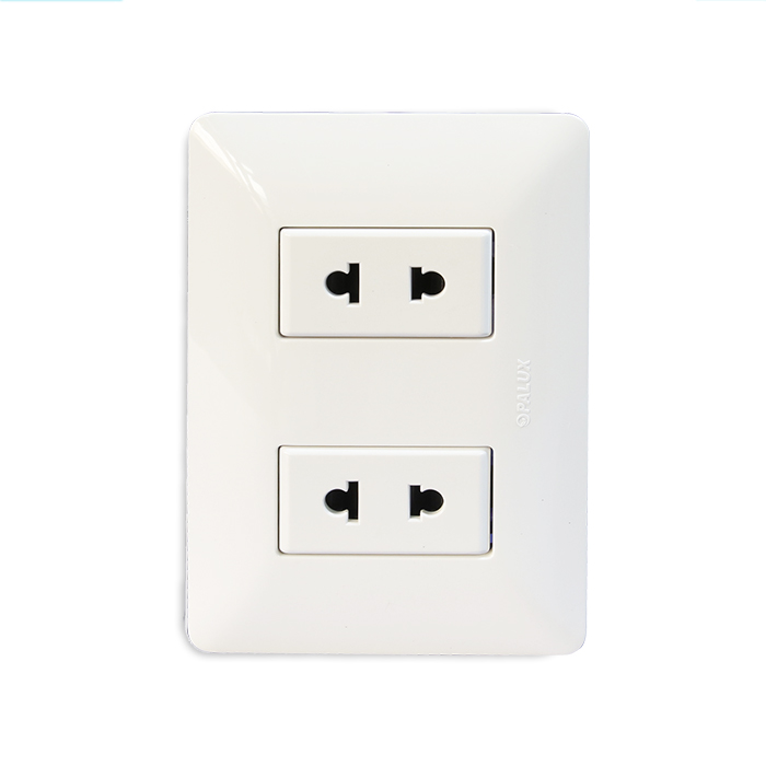 TOMACORRIENTE DOBLE CON PROTECCIÓN