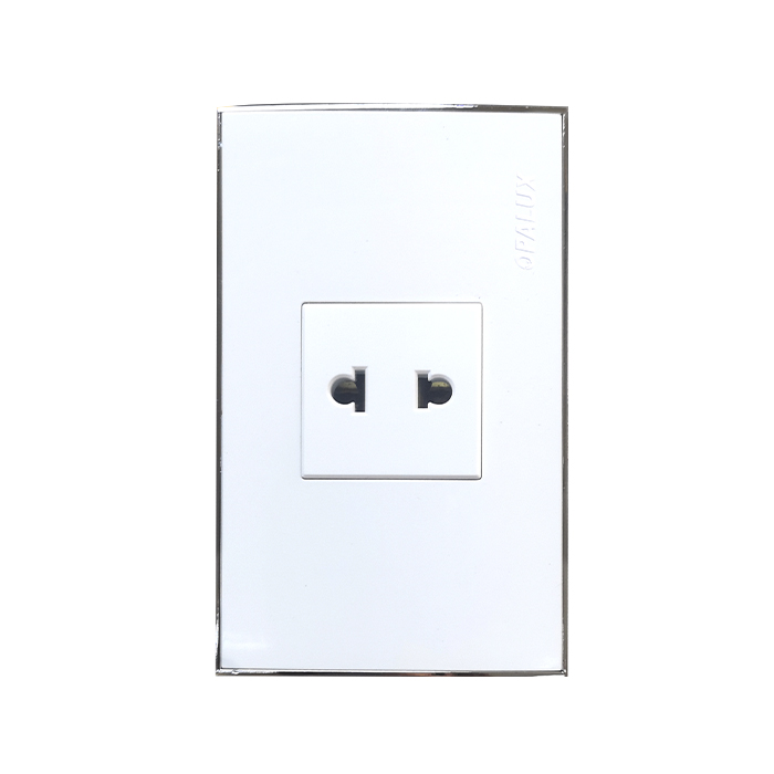 TOMACORRIENTE SIMPLE UNIVERSAL COLOR BLANCO LINEA ELEGANTE
