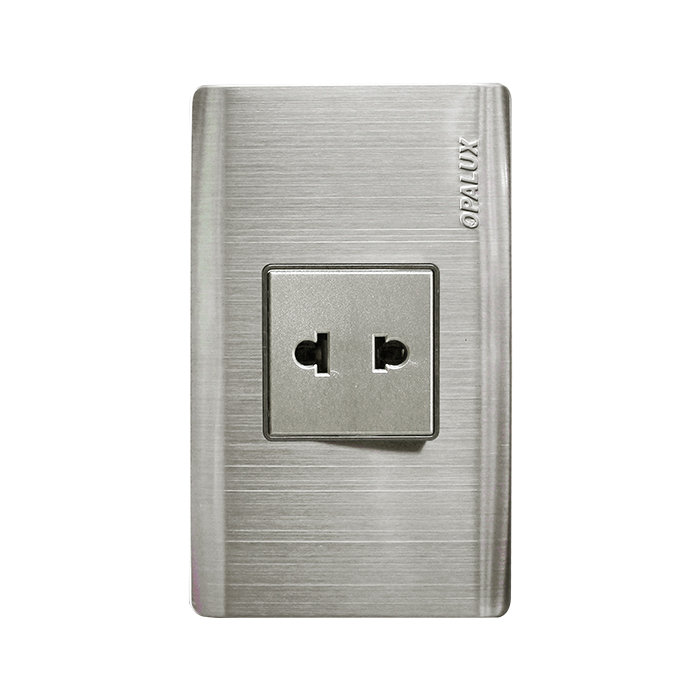 TOMACORRIENTE SIMPLE UNIVERSAL COLOR METAL LINEA EJECUTIVA