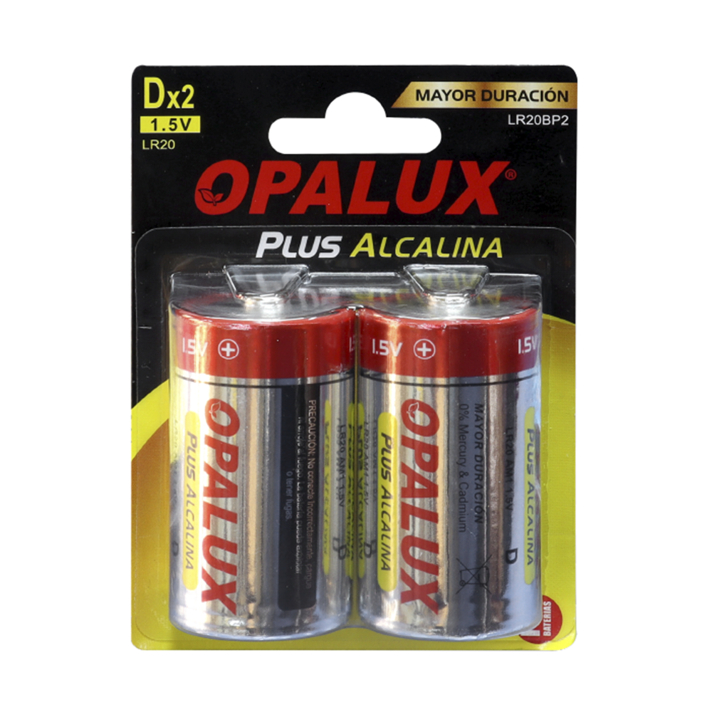 PILA ALCALINA TIPO D «OPALUX» 1.5V