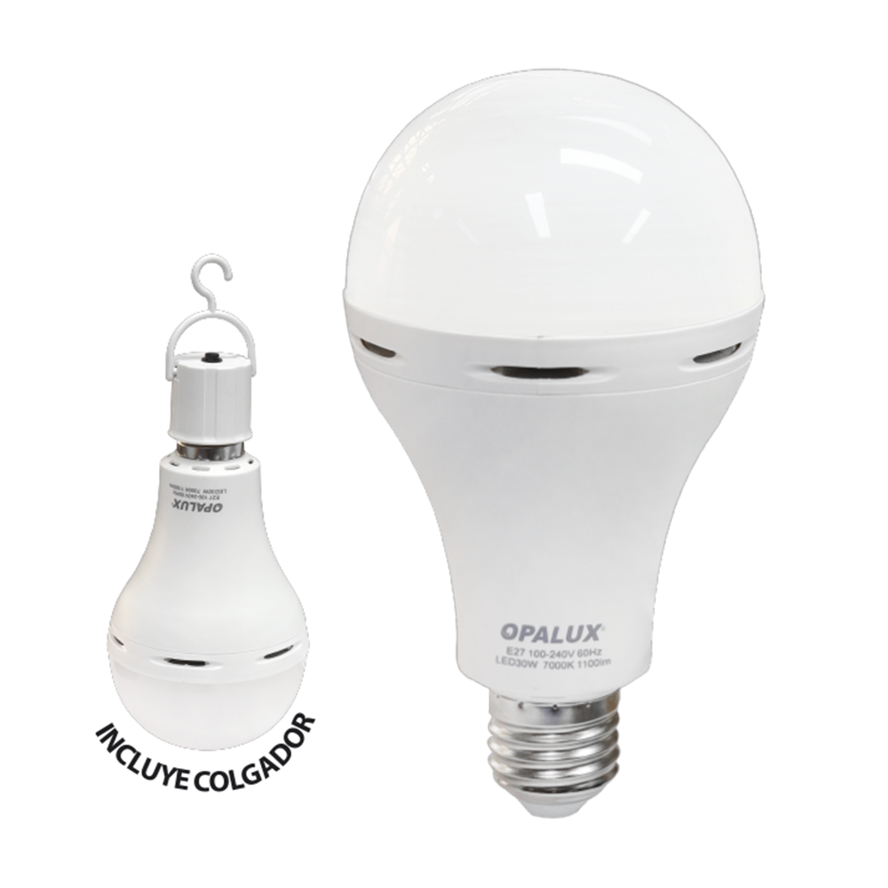 FOCO LED DE EMEREGENCIA RECARGABLE 30W «OPALUX»