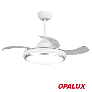 Lámpara ventilador de techo con control remoto Blanco