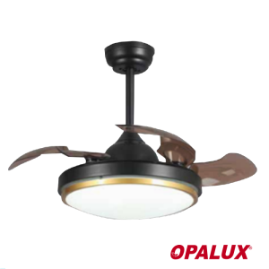 Lámpara ventilador de techo con control remoto Negro