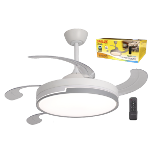LÁMPARA VENTILADOR DE TECHO 50W BLANCO/ GRIS