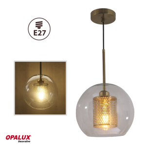 LÁMPARA COLGANTE "OPALUX" HONEY