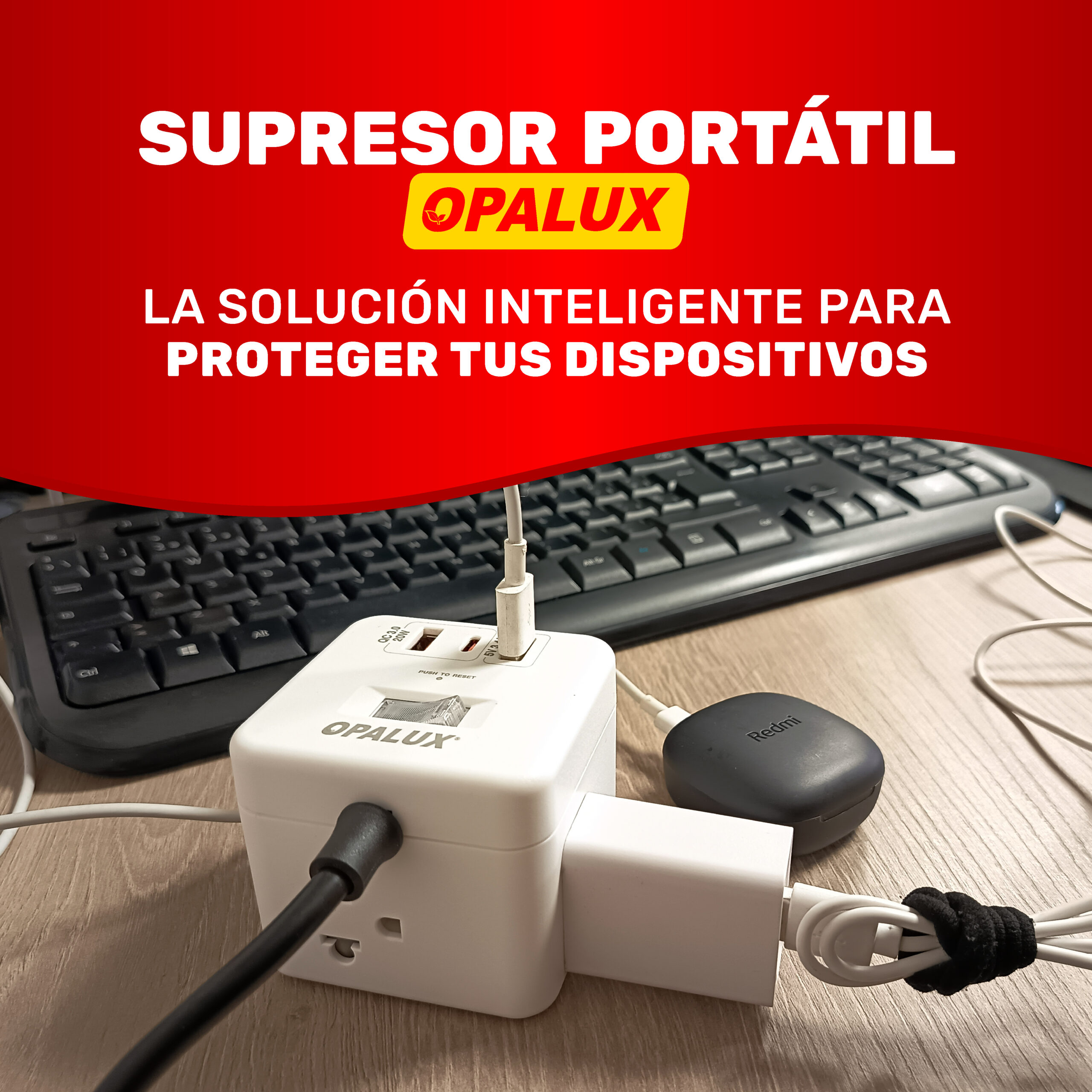 Supresor Portátil OPALUX: La Solución Inteligente para Proteger tus Dispositivos