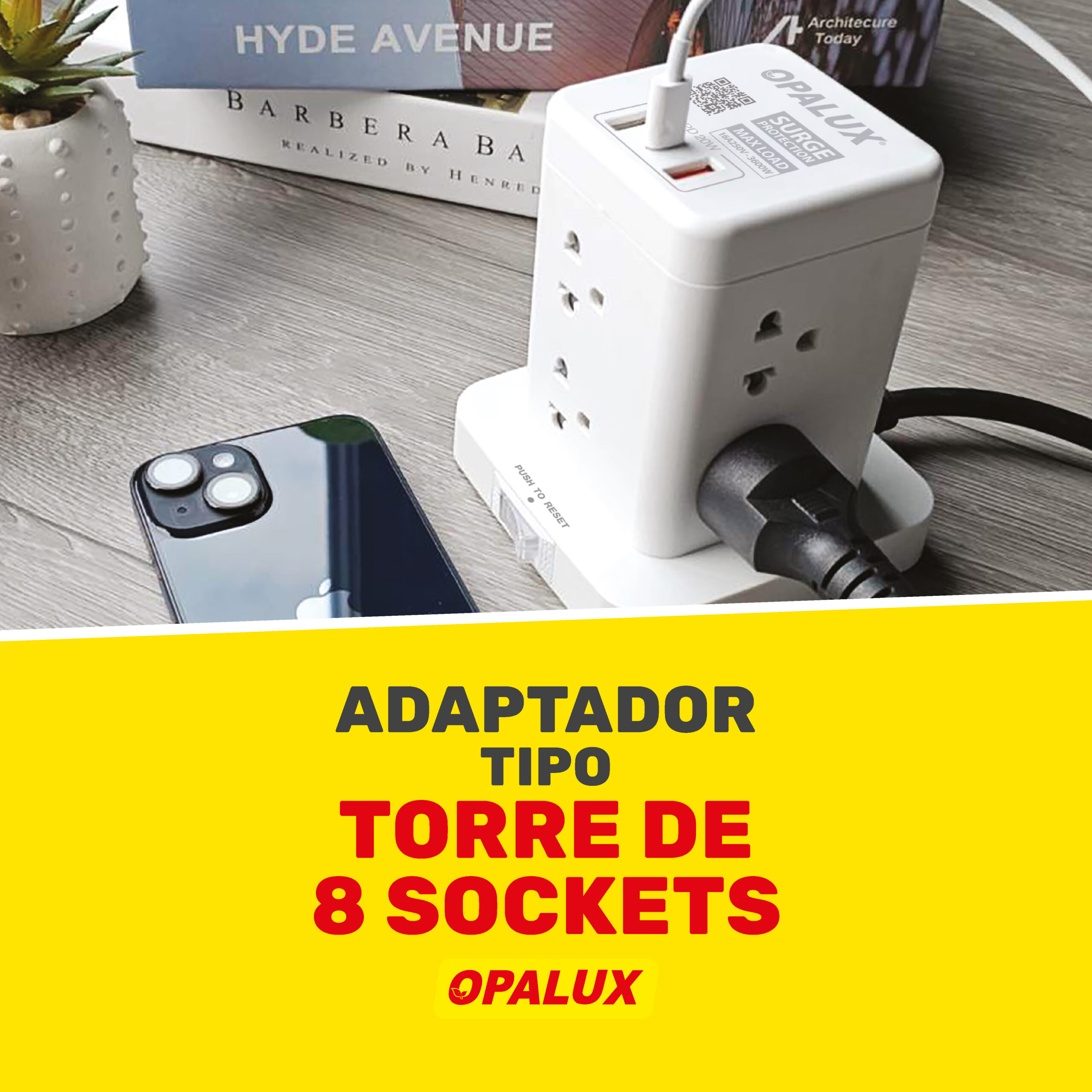 ¡Potencia y Estilo en un Solo Dispositivo! Descubre el Tower Socket de Opalux!