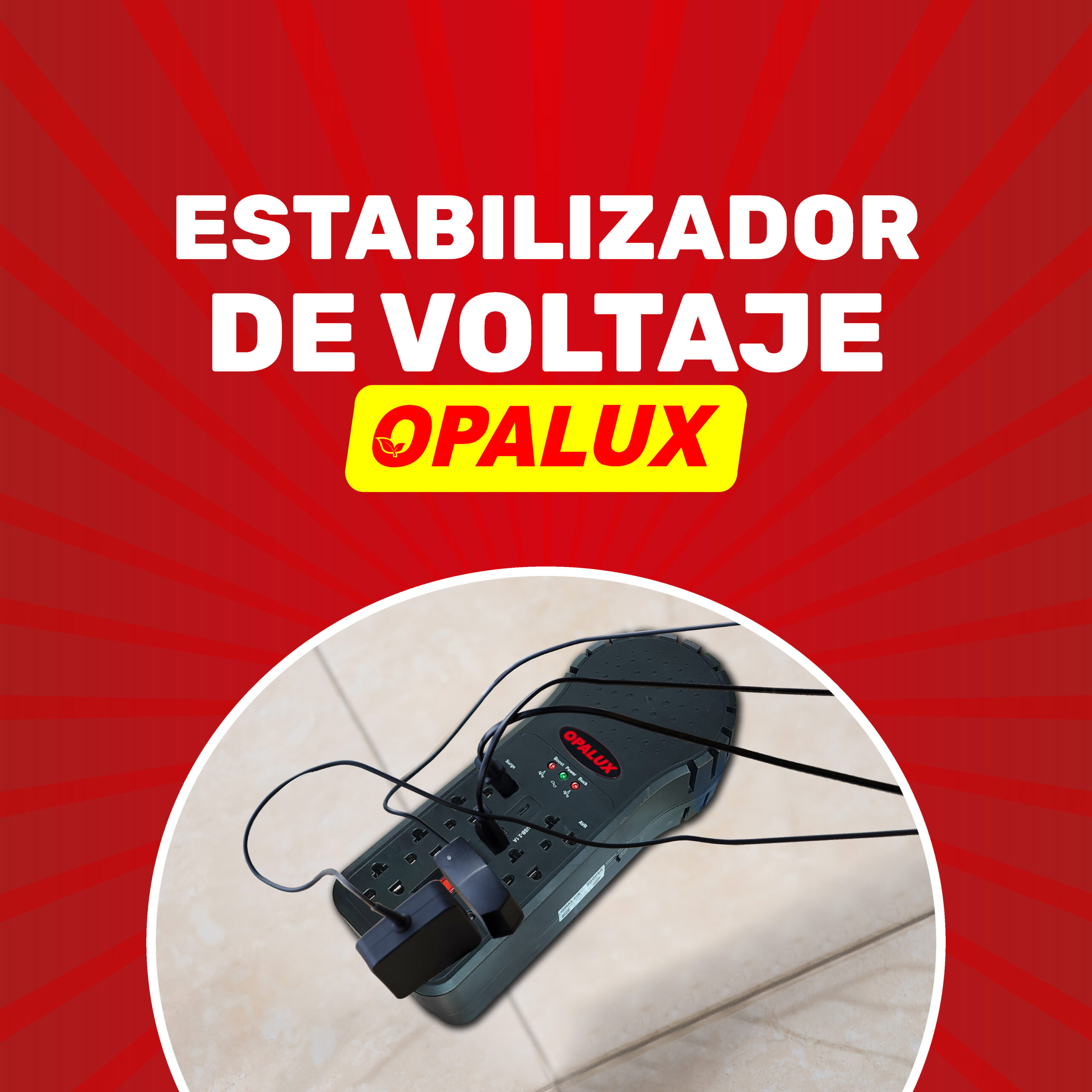 Protege tus Equipos con el Estabilizador Electrónico de Voltaje Opalux: Energía Estable y Carga USB en un Solo Dispositivo