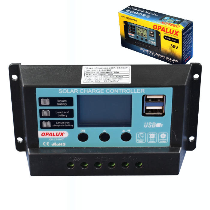 CONTROLADOR SOLAR 10A