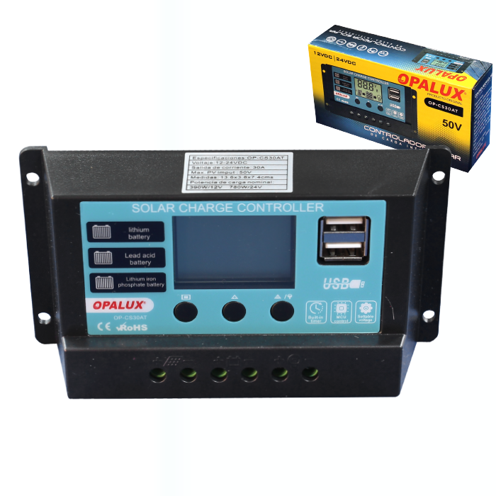 CONTROLADOR SOLAR 30A