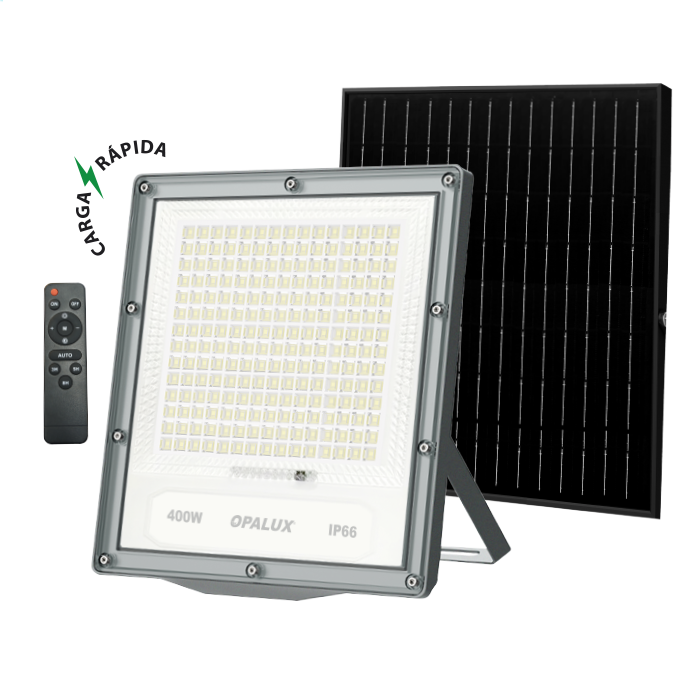 REFLECTOR LED CON PANEL SOLAR 400W