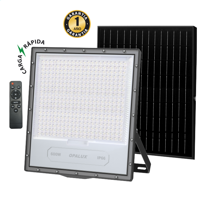 REFLECTOR LED CON PANEL SOLAR 600W