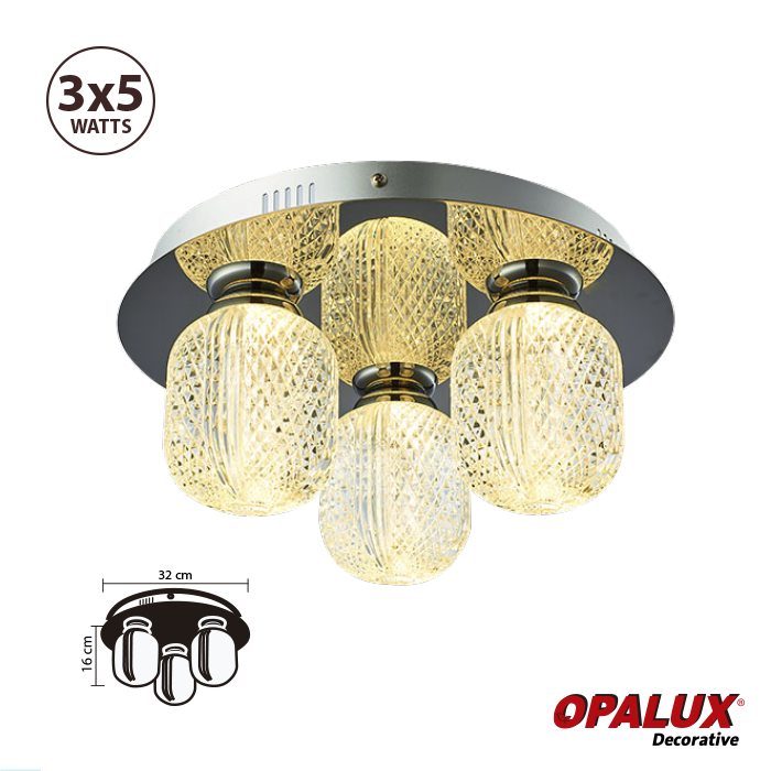 LÁMPARA COLGANTE 3X5W