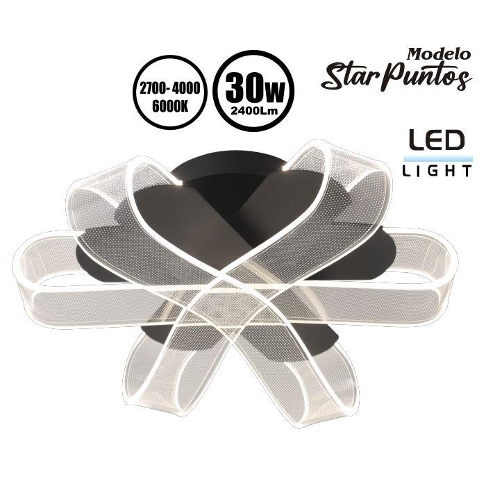 LÁMPARA DE TECHO MODELO STAR PUNTOS