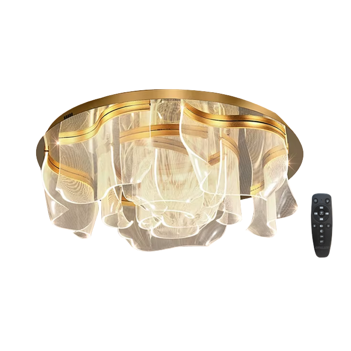 LÁMPARA DE TECHO «BIARRITZ ORO-COBRE»