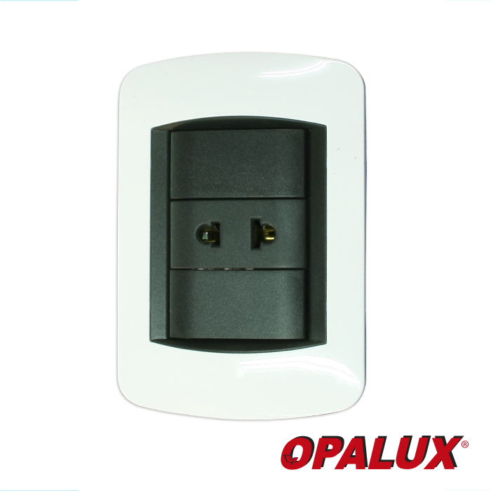 TOMACORRIENTE UNIPOLAR COMBINACION BLANCO & NEGRO