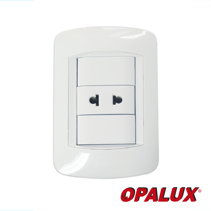 TOMACORRIENTE UNIPOLAR COLOR BLANCO