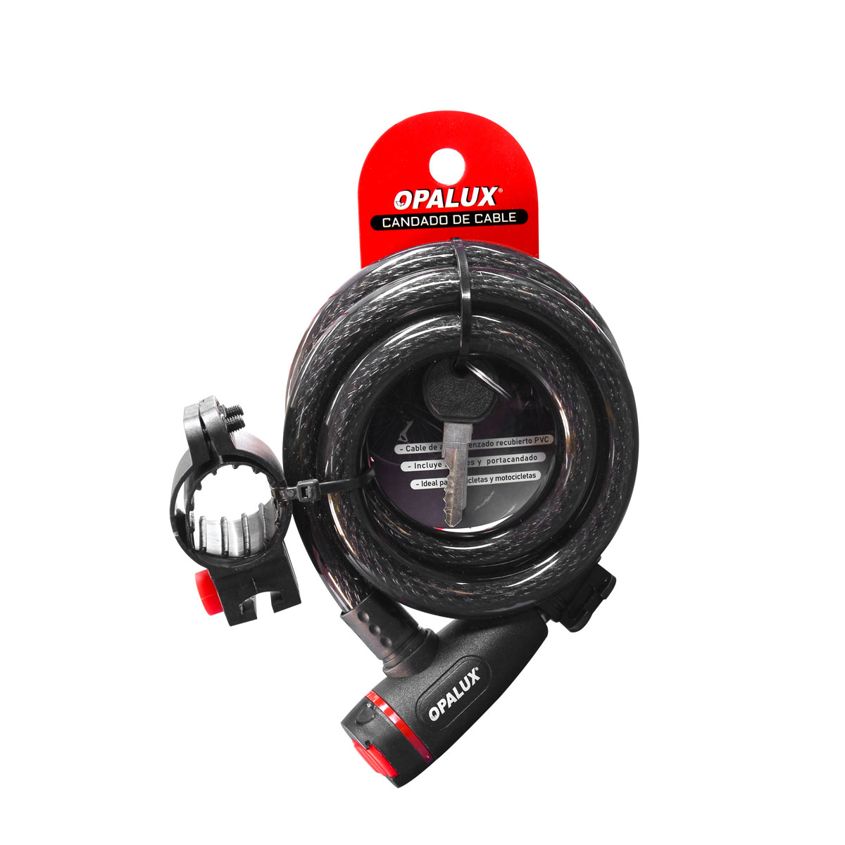 CANDADO DE CABLE CON LLAVE