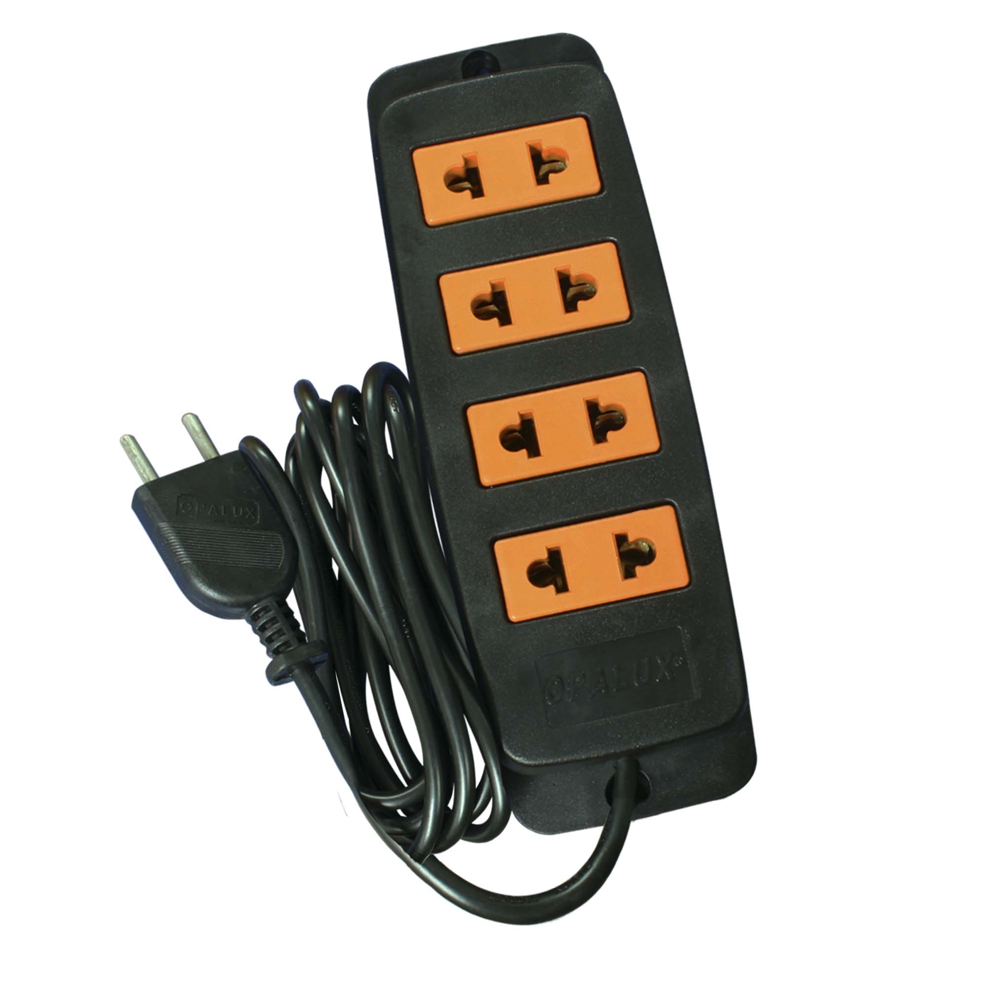 EXTENSOR VULCANIZADO ENCHUFE PLANO NEGRO