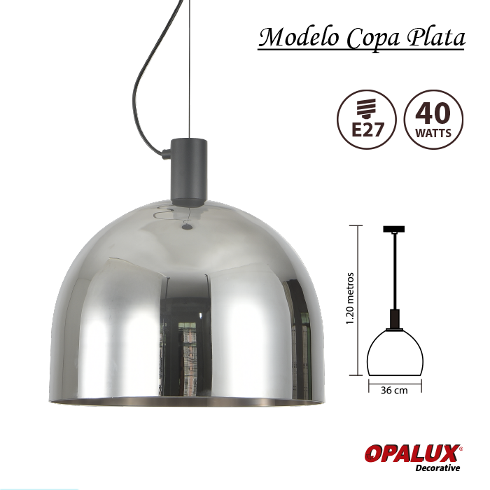 LAMPARA COLGANTE OPALUX