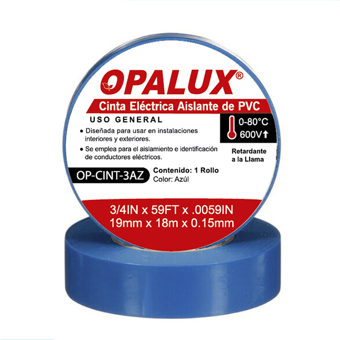 CINTA AZUL AISLANTE ELECTRICA 20 MTS