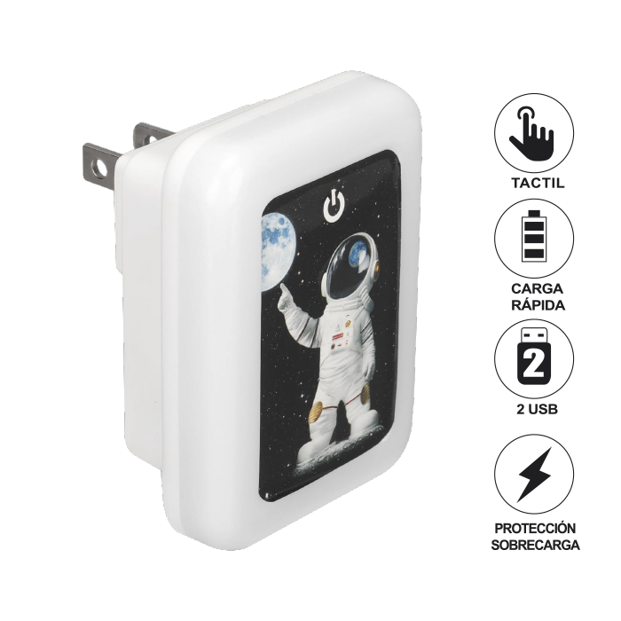 CARGADOR USB LUZ GUÍA 3 TEMPERATURAS