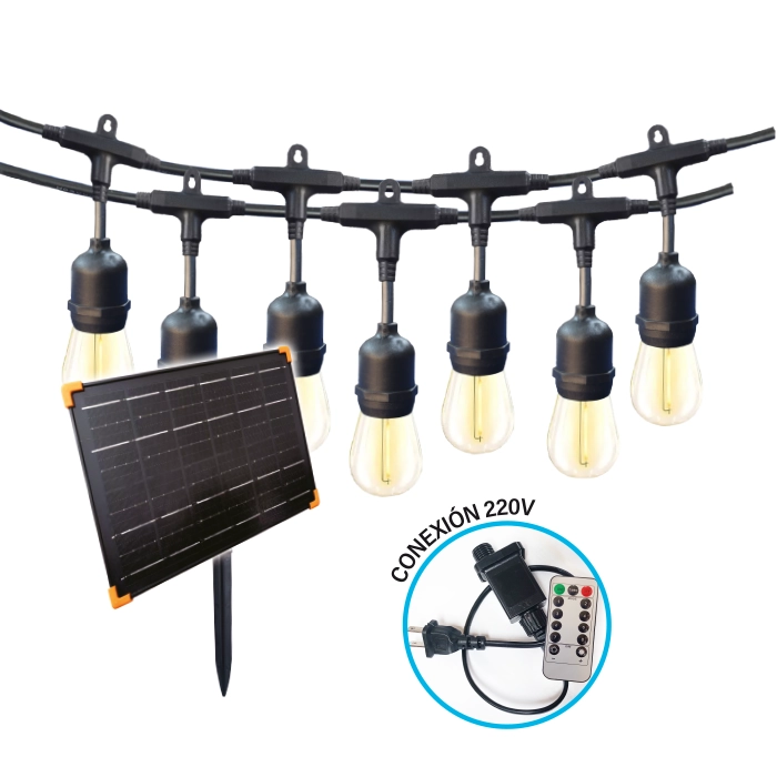 GUIRNALDA CON PANEL SOLAR