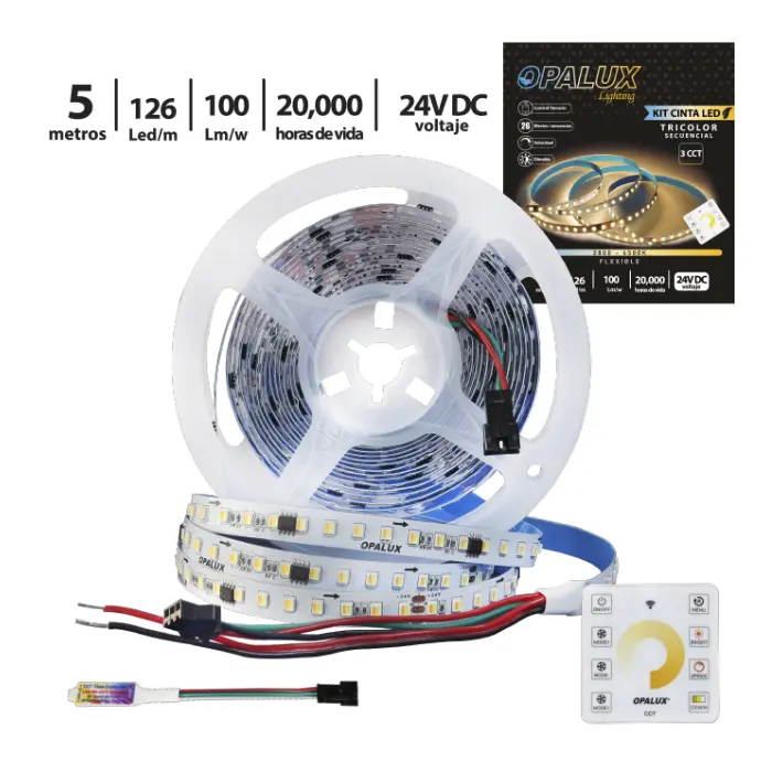 KIT CINTAL LED TRICOLOR CON CONTROLADOR