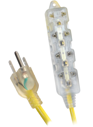 EXTENSIÓN AMARILLA CON 4 TOMAS 20MTS