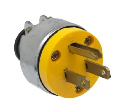 ENCHUFE 15 AMPERIOS CON TOMA A TIERRA METÁLICO