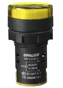INDICADOR TIPO LED, COLOR AMARILLO