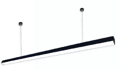 LAMPARA COLGANTE BARRA LED MODELO ASIS NEGRO