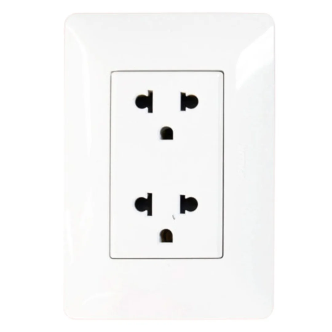 Tomacorriente Doble Universal + Línea Tierra