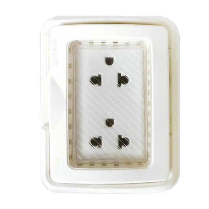 HIDROBOX + DADO PARA TOMA DOBLE UNIVERSAL + TOMA TIERRA