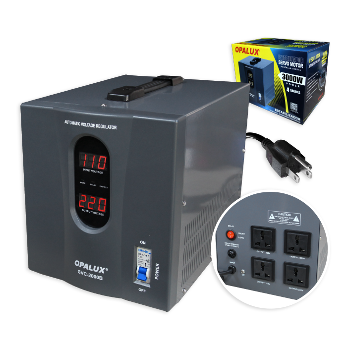 ESTABILIZADOR 3000W PANTALLA DIGITAL