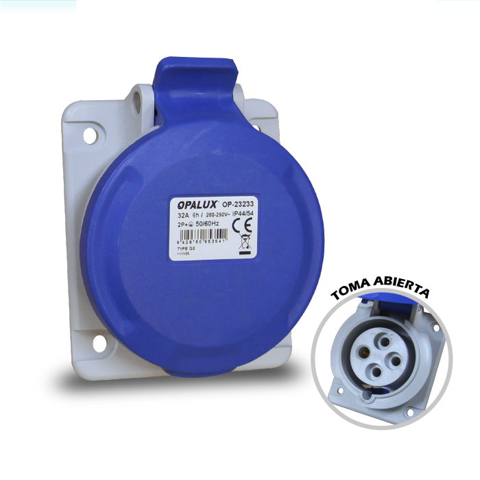 BASE EMPOTRABLE INCLINADA HEMBRA OPALUX PA6/ABS LATON