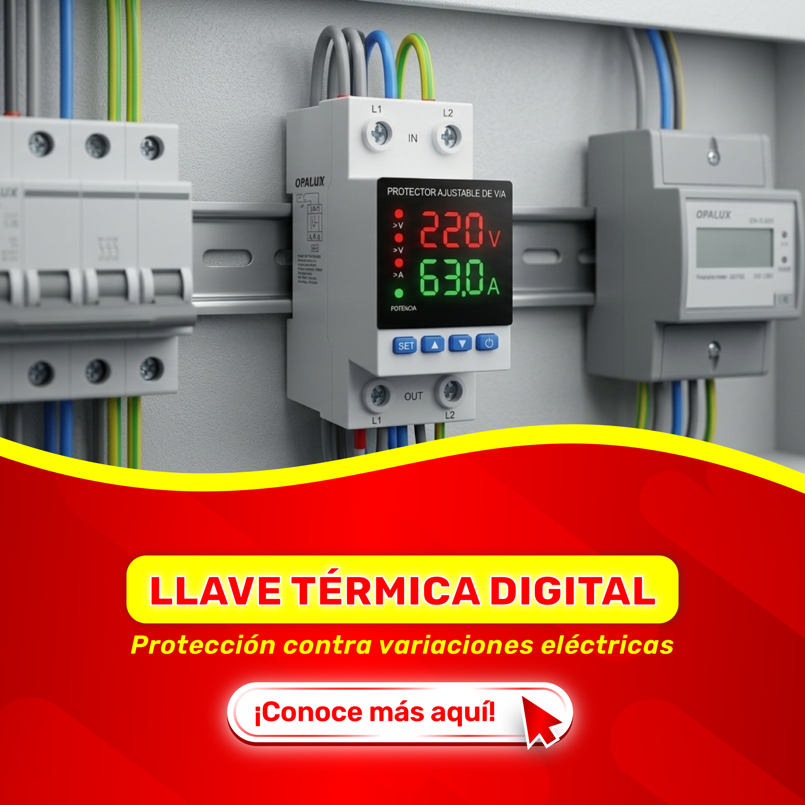 Nueva llave térmica OPALUX: protege tus equipos del voltaje