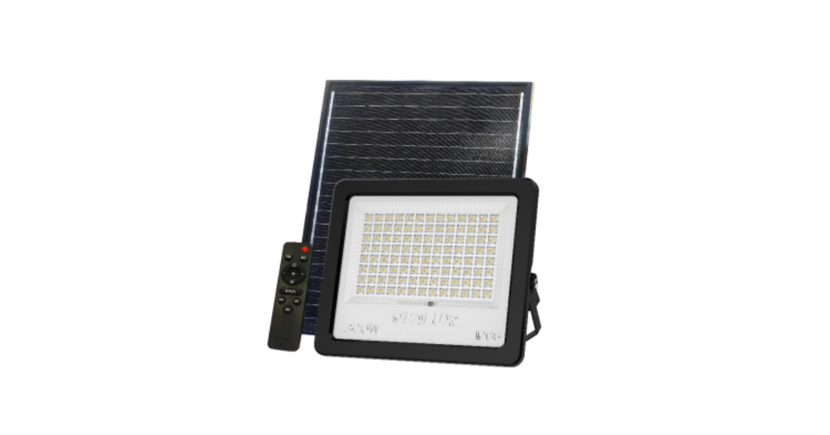 REFLECTOR LED CON PANEL SOLAR DE ABS 300W